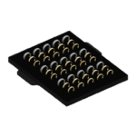 Designed with multiple slots for easy ring  placement - holds up to 45 rings.